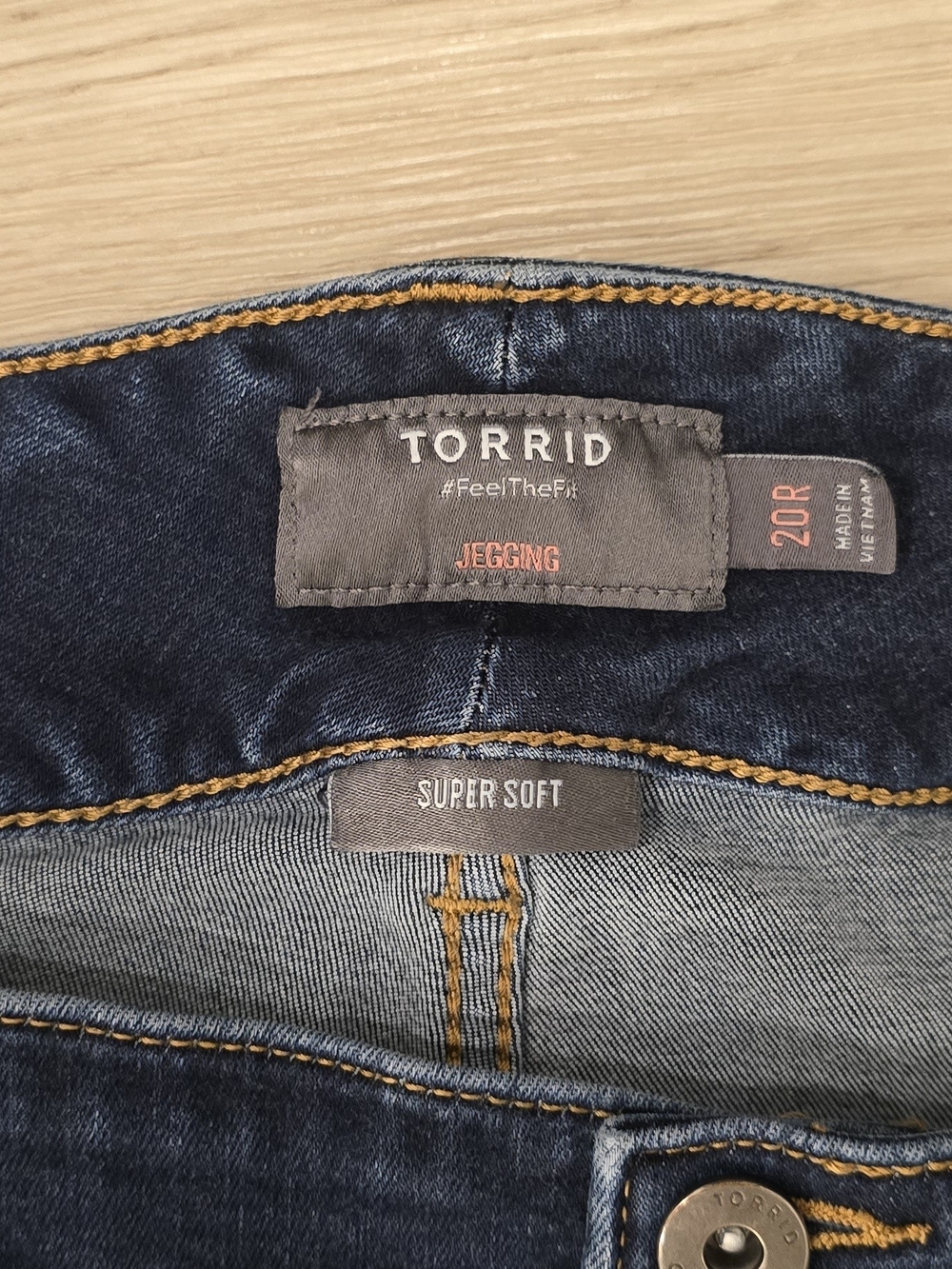 torrid Dark Blue Skinny Jeggings with Contrast Stitching